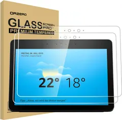 (2 Pack) Orzero Tempered Glass Screen Protector Compatible for Lenovo Echo Show Gen 2 10.1 inch, 9 Hardness HD Anti-Scratch Bubble-Free High-Definition (Lifetime Replacement)