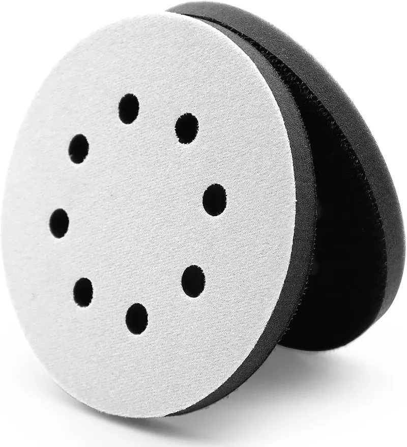 2 PCS 5 Inch 8 Hole Hook&Loop Soft Sponge Cushion Interface Buffer Pad
