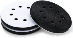 3 Pieces 5 Inch Interface Buffer Pad, Gibolin 8-Hole Hook and Loop Soft Density Sponge Cushion Backing Pad