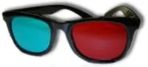 3D Glasses - Red/Cyan Plastic Frame