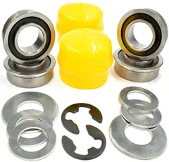 (4 Pack) HD Switch Front Wheel Bushing to Bearing Conversion Kit Replaces John Deere M123811, GX21931, M143338, M123253, R27434