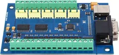 5 Axis Breakout Board, Maximum 100kHz MACH3 USB CNC Motion Controller Card Interface Breakout Board with Hand Wheel Interface