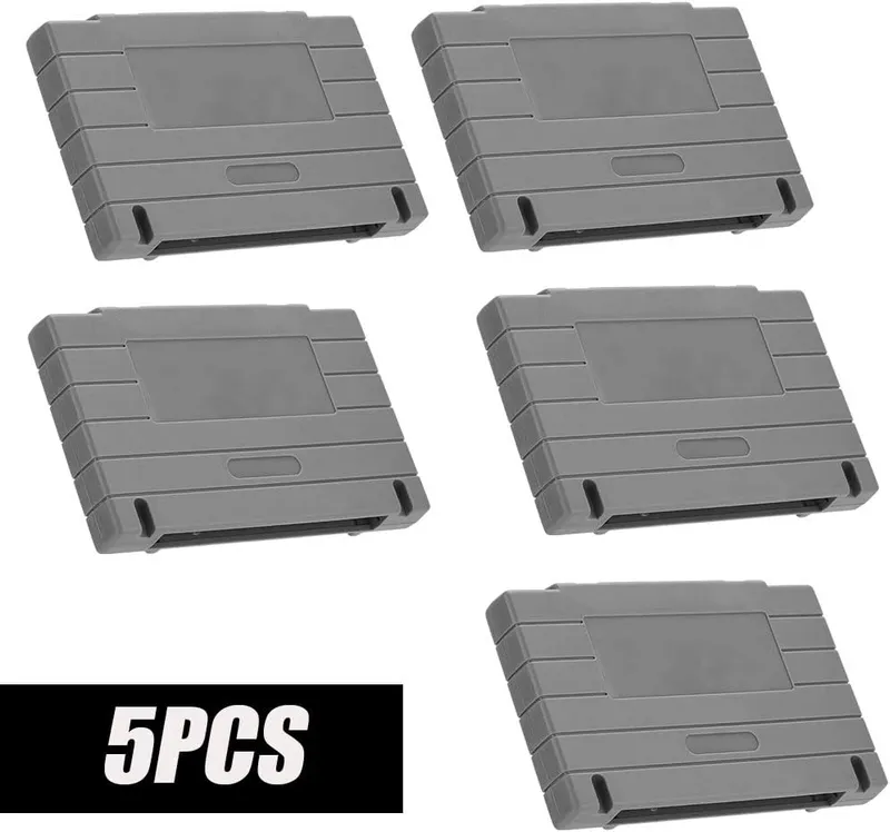 5PCS Game Card Cartridge US Version Replacement Shell Plastic Case Protectors Cover for SNES SFC
