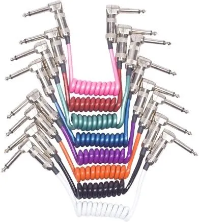 6" Mini-Coil Right-Angle Patch Cable White
