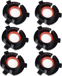 6 Pieces LED Headlight Adapter Retainer Holder Socket LED Headlight Bulb Aluminum Adapter for H7 Car Led Headlight Deck K3 K4 K5