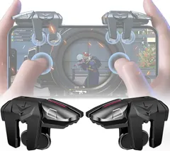 6 Trigger PUBG Mobile Controller,Mobile Game Controller for PUBG with 6 Trigger for Call of Duty/Fortnite/Knives Out/Rules of Survival,Mobile Triggers for 6 Fingers Compatible with iPhone Android iPad