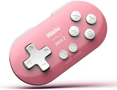 8Bitdo Zero 2 Mini Bluetooth Gamepad for Switch Windows Android MacOS Steam Raspberry Pi (Pink)