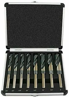 8Pcs Silver And Deming Drill Bit Set