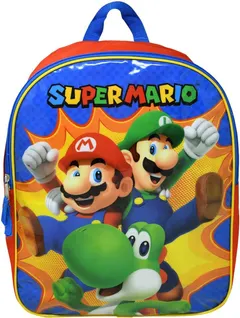 Accessory Innovations Super Mario 15'' Backpack with Plain Front, Blue
