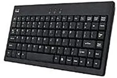 Adessonic AKB-110B EasyTouch Mini External USB Wired Keyboard for PC - USB to PS/2 Adapter - Black (Renewed)