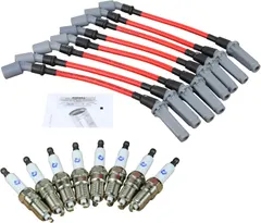 AIP Electronics New Dragon FIRE Performance Tune Up Set Complete with Iridium Spark Plugs and 13" Spark Plug Wires Compatible with 2014-2021 Cadillac Chevy and GMC 5.3L 6.2L 6.6L V8 OEM Fit Kit-1299