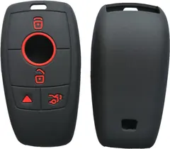 Alegender 2Pcs 4 Buttons Key Fob Cover Case Protector Holder for Mercedes-Benz 2017 2018 2019 2020 2021 E-Class S-Class E300 A-Class C-Class G-Class GLC GLS GLE GLB GLK GLA CLA