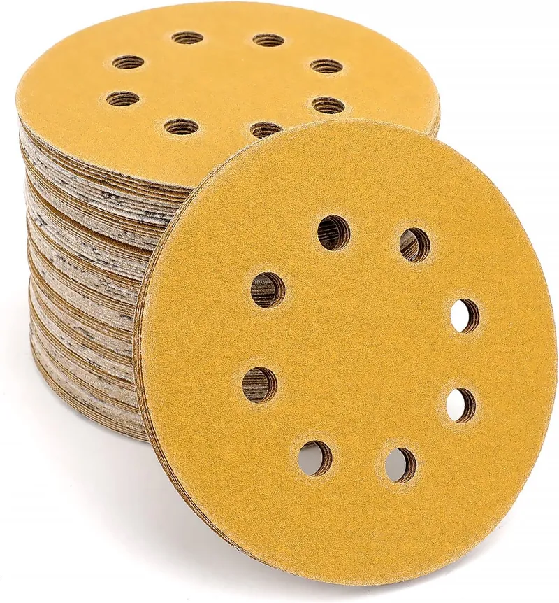 Amazon Basics 8-Hole Hook and Loop Sanding Discs - 150 Grit Sandpaper, 5-Inch, 100-Pack
