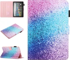 Amazon Fire HD 8 & 8 Plus Tablet Case (2020 10th Generation), Not Suitable for 7th/8th/9th Fire8, Premium PU Leather Stand Cover with Smart Auto Wake/Sleep, Rainbow Sand