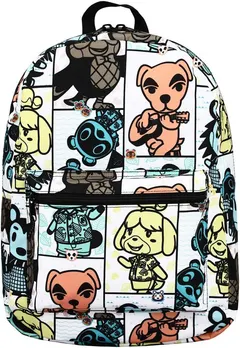 Animal Crossing Online Video Game Tile Print Sublimated Laptop Backpack