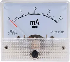 Aodesielectronics 85C1-A Analog Current Panel Meter DC 20mA Ammeter for Circuit Testing Ampere Tester Gauge