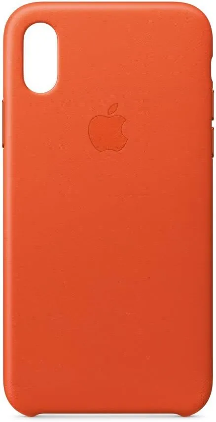 Apple iPhone X Leather Case - Bright Orange