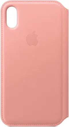 Apple iPhone X Leather Folio Case - Soft Pink
