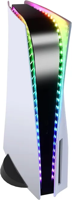 Auarte RGB LED Light Strip for PS5 Disc & Digital Edition, 5050 RGB Flexible LED Strip with 7 Colors 358 Effects, LED Light Strip DIY Decoration Accessories for Playstation 5 Console