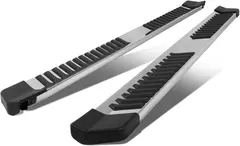 Auraroad Running Boards Side Steps Compatible with 2015-2020 F150 Crew Cab,2017-2020 F250 F350 Super Duty Crew Cab,Aluminum Running Board 6 Inch OE Style Silver