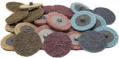Benchmark Abrasives 2" Quick Change Nylon Surface Conditioning Discs for Sanding Polishing Paint Removal with Male R-Type Backing, Use with Die Grinder - (25 Pack)(Coarse)