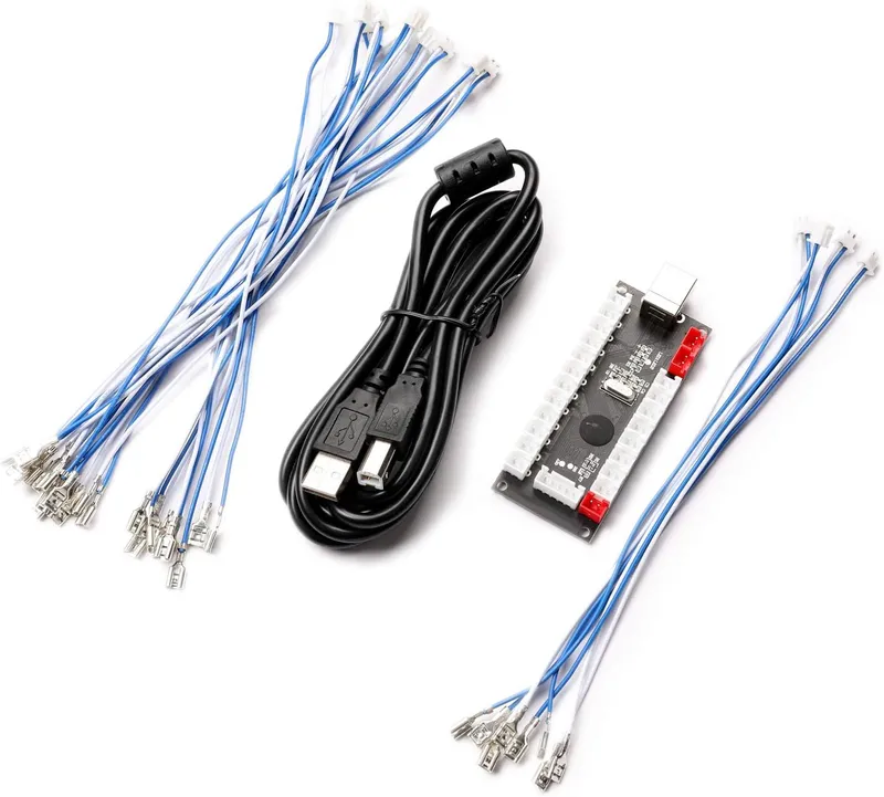 BEYEE Zero Delay Arcade USB Encoder PC to Joystick for MAME & Raspberry Pi Retropie Projects (2Pin+4.8mm)