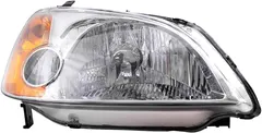 Brock Aftermarket Replacement Driver Left Passenger Right Halogen Combination Headlight Unit Set Compatible with 2001-2003 Honda Civic Sedan