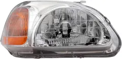 Brock Replacement Driver and Passenger Halogen Headlights Compatible with 1996 1997 1998 Civic 33151-S01-305 33101-S01-305