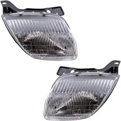 Brock Replacement Driver and Passenger Set Halogen Headlights Compatible with 95-02 Sunfire 16530151 16530152