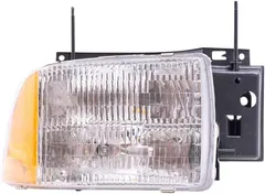 Brock Replacement Driver and Passenger Side Halogen Combination Headlight Assemblies Compatible with 1995-1997 Blazer 16525161 16525162