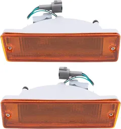 Brock Replacement Driver and Passenger Side Park Signal Light Assemblies Compatible with 1988-1994 D21, 95-97 Pickup Truck and 88-95 Pathfinder B613541G02 B613041G02