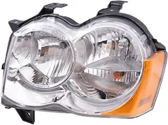 Brock Replacement Driver Halogen Headlight Compatible with 2008-2010 Grand Cherokee 55157483AE