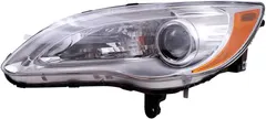 Brock Replacement Driver Halogen Headlight with Chrome Bezel Compatible with 2011-2014 200 5182591AC