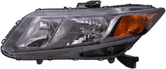 Brock Replacement Drivers Halogen Combination Headlight Headlamp Compatible with 2012 Civic 33150-TR0-A01