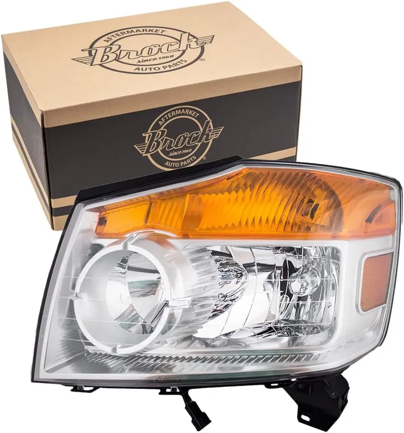 Brock Replacement Drivers Halogen Combination Headlight Headlamp Compatible with 08-15 Armada 26060-9GA0B NI2502175