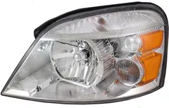 Brock Replacement Drivers Halogen Headlight Combination Headlamp Lens Compatible with 2004-2007 Freestar Monterey Van 7F2Z 13008 B