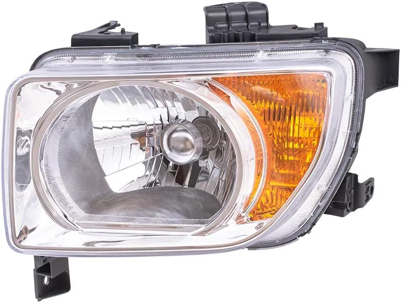 Brock Replacement Drivers Halogen Headlight Combination Headlamp with Chrome Bezel Compatible with 2003-2008 Element EX