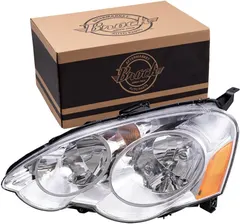Brock Replacement Drivers Halogen Headlight Headlamp Compatible with 2002 2003 2004 RSX 33151-S6M-A01