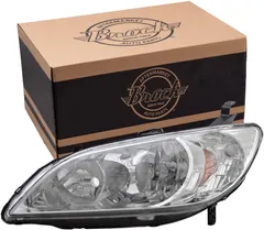 Brock Replacement Drivers Halogen Headlight Headlamp Compatible with 2004-2005 Civic 33151-S5A-A51