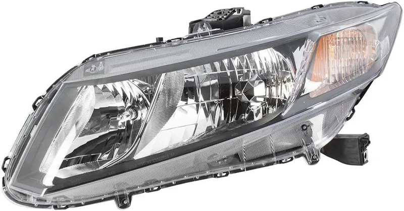 Brock Replacement Drivers Halogen Headlight Headlamp Compatible with Civic 33150-TR0-A51