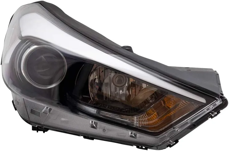 Brock Replacement Headlight Assembly Passenger Halogen Combination Headlamp Compatible with 2016-2018 Tucson 92102D3050