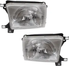 Brock Replacement Pair Set Halogen Headlights Headlamps Compatible with 96-98 4Runner SUV 8115035211 8111035231