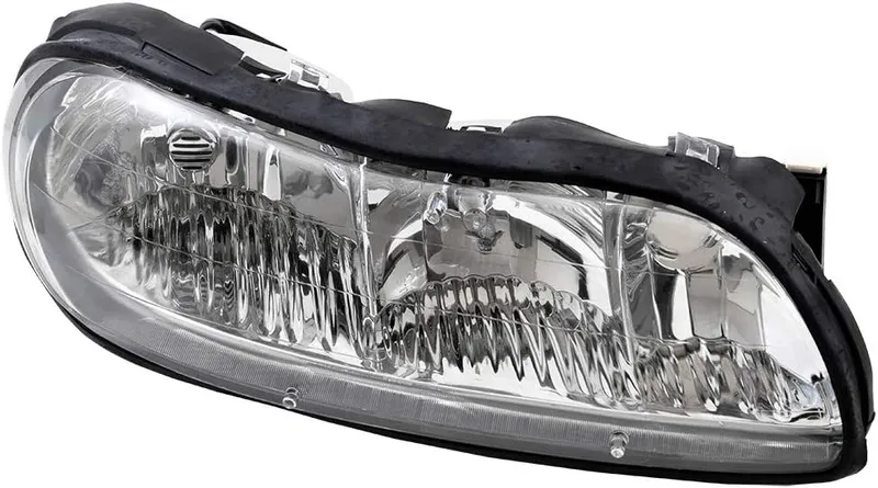 Brock Replacement Passenger Side Halogen Combination Headlight Assembly Compatible with 1997-2003 Malibu 22618781