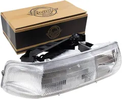Brock Replacement Passenger Side Halogen Combination Headlight Assembly Compatible with 1999-2002 Silverado/ 2000-2006 Tahoe/ 2000-2006 Suburban