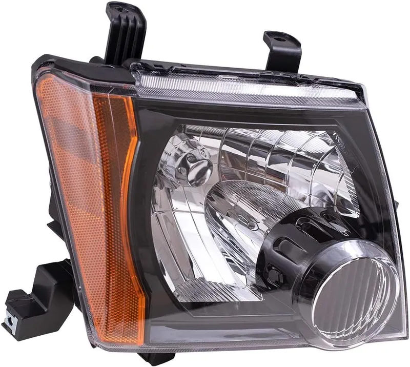 Brock Replacement Passenger Side Halogen Combination Headlight Assembly with Black Bezel Compatible with 2009-2015 Xterr
