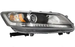 Brock Replacement Passengers Halogen Combination Headlight Headlamp Compatible with 13-15 Accord Sedan WITHOUT Daytime Running Lights 33100-T2A-A01