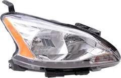 Brock Replacement Passengers Halogen Combination Headlight Headlamp w/LED Accents Compatible with 13-15 Sentra 26010-3SG2A