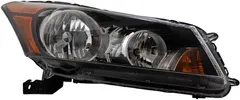 Brock Replacement Passengers Halogen Headlight Headlamp Compatible with 2008-2012 Accord Sedan 33100TA0A01