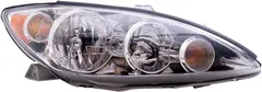 Brock Replacement Passengers Halogen Headlight Headlamp with Chrome Trim Compatible with 2005-2006 Camry USA 8111006180