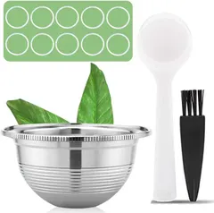 CAPMESSO Coffee Capsule, Reusable Vertuoline Pods Refillable Vertuo Capsules Stainless Steel Compatible with Nespresso Vertuoline GCA1 and Delonghi ENV135S (2.5OZ(Small Cup)+10 Silicone Rings)